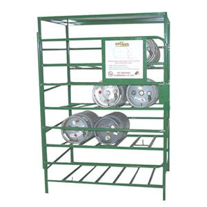Propane Cylinders Lockable Storage Racks, Sliding Locator Pin, Cylinder Capacity 16ea, Weight 174lbs SPC-8