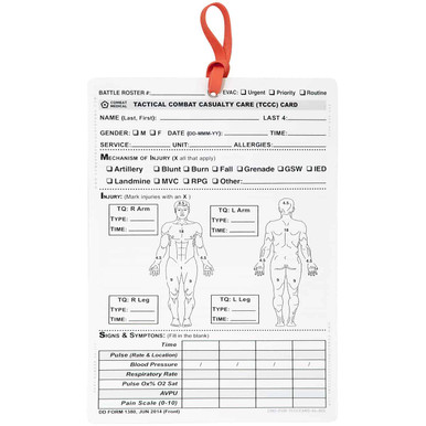 TCCC Card (pack of 10) 44-115-10