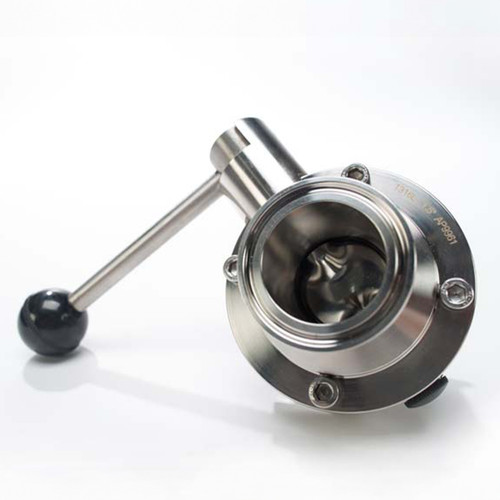 JME SSBFVF Series 316 SS 4-Position Butterfly Valve, w/EPDMSeals, SS Disc, Clamp Style