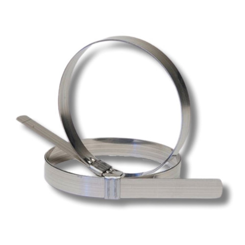 Strapbinder J-Series 5 in. ID x 3/4 in. Wide Preformed Stainless Steel Band Clamp