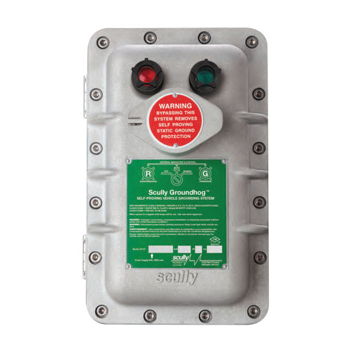 Scully ST-47-115 ELK/D Groundhog Static Ground Proving Control Monitor w/ Lamps, Key Protected Bypass Switch & Deadman Switch