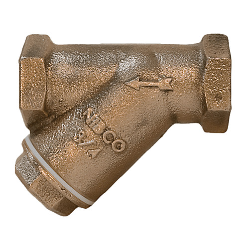 NIBCO Bronze 2 1/2 in. Y-Strainer - 20 Mesh Solid Cap & Threaded Ends