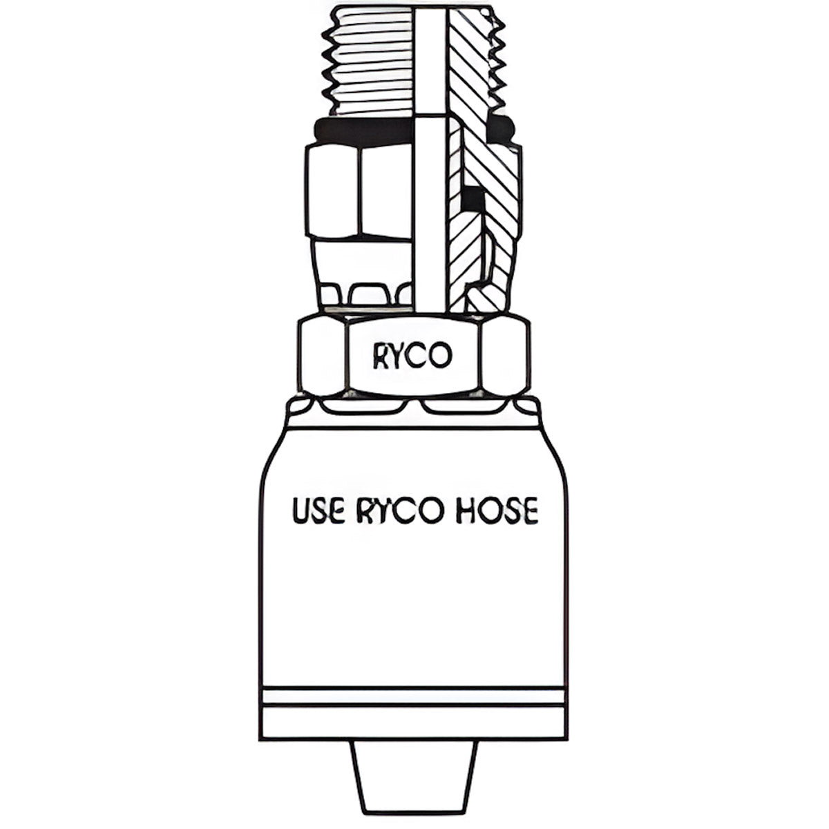 UN O-RING MALE SWIVEL WITH 7/8 INCH THREAD FOR 5/8 INCH HOSE
