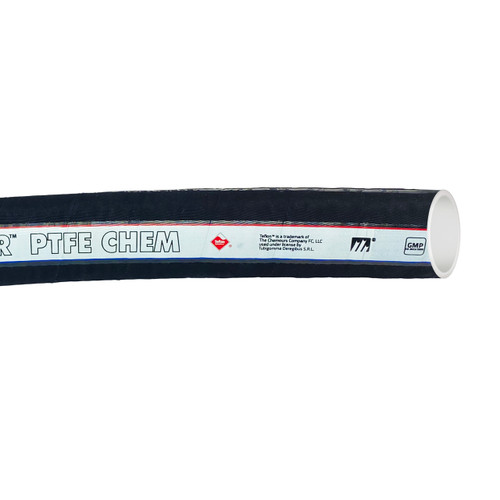 Tudertechnica Tufluor White PTFE 1 in. Chemical Suction & Delivery Hose 250 PSI - Hose Only