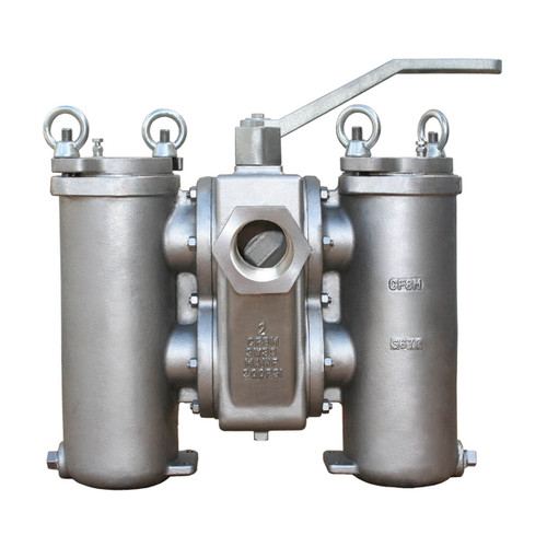 Titan Flow Control DS596S0150 1 1/2 in. Duplex Basket Strainer, NPT Threaded,Stainless Steel - ASME Class 150