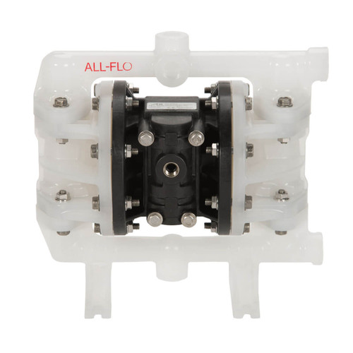 All-Flo A050 1/2 in. NPS Polypropylene Air Diaphragm Pump w/ PTFE with Santoprene Backup Diaphrams, PTFE Balls & Polypropylene Seats