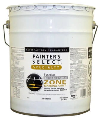 Speciality Flat Yellow Oil-Based Field & Zone Marking Paint, 5 Gallons