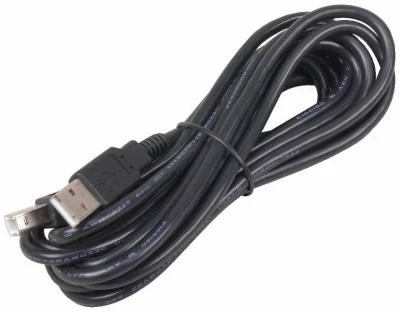 USB 2.0 A to B Cable, Black, 12 Ft.