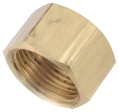 Pipe Fitting, Compression Cap, Lead Free Brass, 1/2 In.
