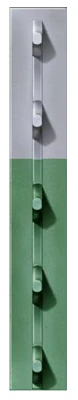 Studded T-Post, Gray With Aluminum Top, 5-1/2 Ft. x 1-1/3 In.