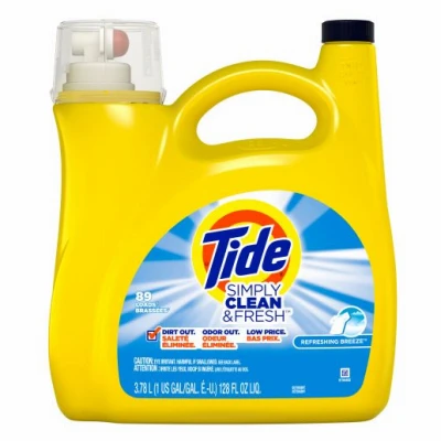 Simply Clean & Fresh Laundry Detergent, Liquid, Breeze Scent, 89 Loads, 117 oz.