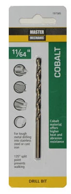 11/64 x 3-1/4 In. Cobalt High-Speed Drill Bit