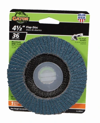 Flap Disc, 36 Grit, 4.5-In.
