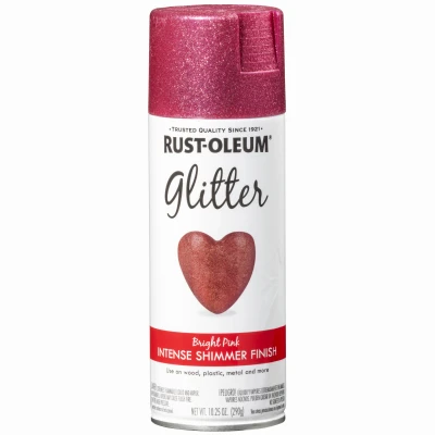Specialty Glitter Spray Paint, Bright Pink, 10.25-oz.