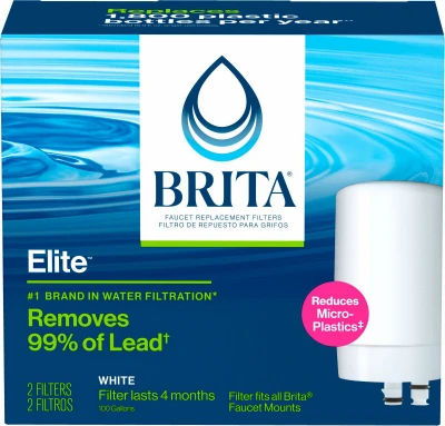 Faucet-Mount Replacement Water Filter, White, 2-Ct.