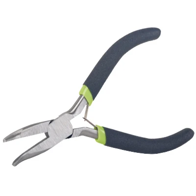 Mini Pliers, Bent-Nose, 5 In.