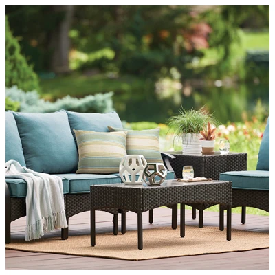 Sanibel 6-Pc. Sectional Seating Set, Powder-Coated Steel Frame, Cushions + Pillows