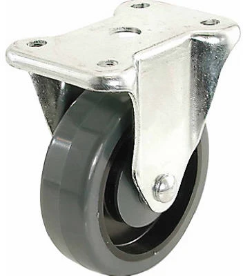Poly Wheel, Rigid Plate Caster, 4 In.