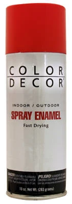 Spray Paint, Bright Red Gloss, 10 oz.
