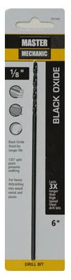 1/8 x 6 In. High-Speed Black Oxide Drill Bit