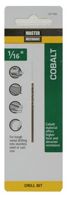 1/16 x 1-7/8 In. Cobalt High-Speed Drill Bit