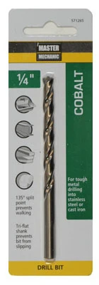 1/4 x 4 In. Cobalt High-Speed Drill Bit
