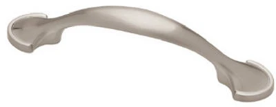Half Round Cabinet Pull, Brushed Satin Nickel, 4.5-In.