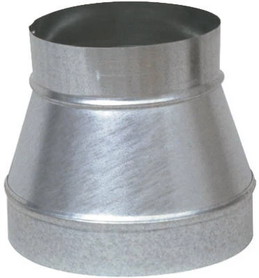 HVAC Duct Pipe Reducer/ Increaser, No Crimp, 28 Gauge, 7 x 5 In.