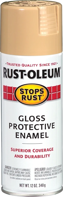 Stops Rust Spray Enamel, Sand Gloss, 12-oz.