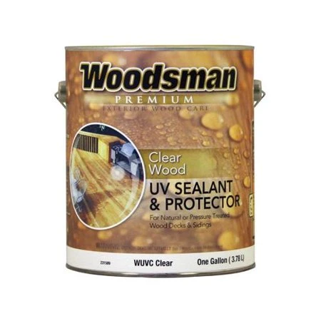 Woodsman Wood UV Sealant & Protector, Acrylic, Amber, 1 Gallon