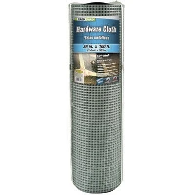 Galvanized Metal Hardware Cloth Fence, 1/2-In. Mesh, 19-Ga., 36-In. x 100-Ft.