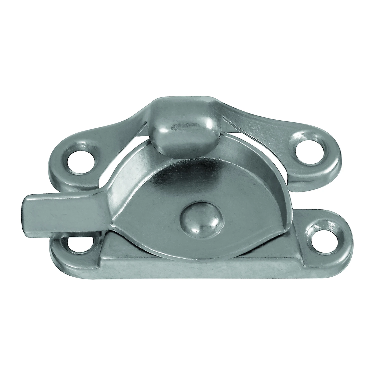 Window Sash Lock, Crescent-Type, Satin Nickel