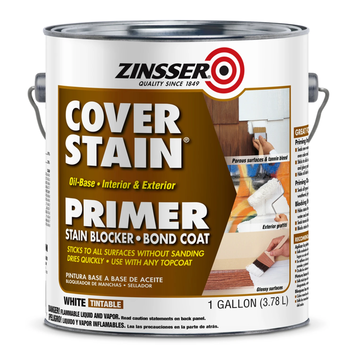 Cover Stain Primer, Sealer & Stain Killer, Oil Based, 1-Gallon