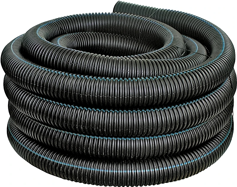 Corrugated Poly Drainage Tube, 4 In. x 100 Ft.