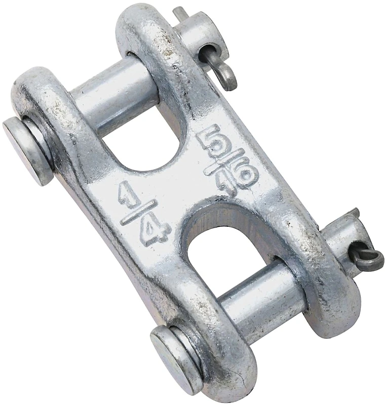Double Clevis Connecting Link, Zinc, 1/4 & 5/16 In.