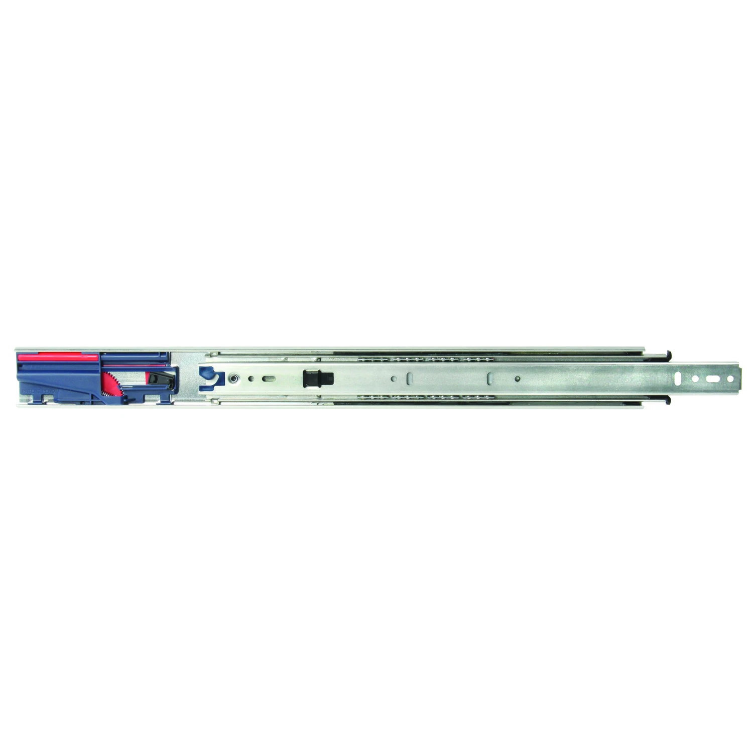 Self-Closing Drawer Slide, Heavy-Duty, Zinc Finish, 18 In.