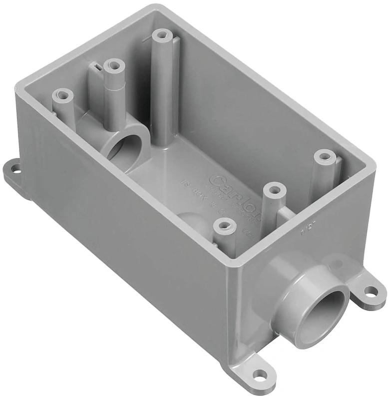 Single Gang PVC Field Service Continuous Box, 3/4 In.