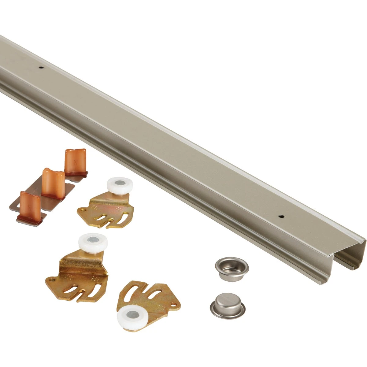 Bypass Sliding Door Hardware Set, 3/4 or 1-3/8 In., 4 Ft.