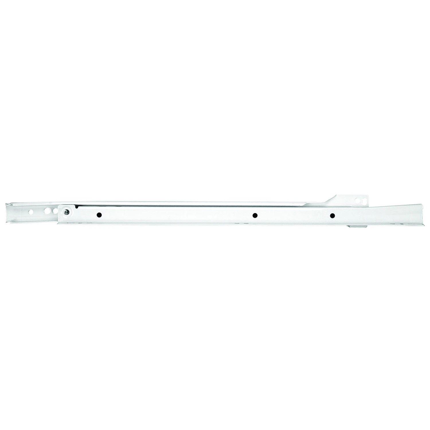 Self-Closing Drawer Slide, Medium-Duty, White, 18 In.