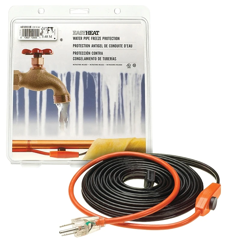 Automatic Water Pipe Heating Cable, Freeze Protection, 9 Ft