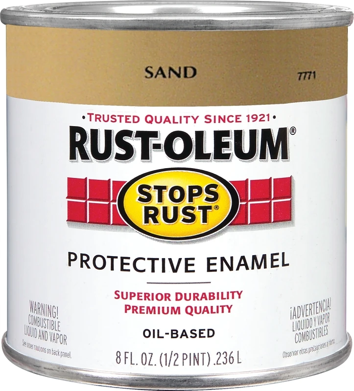 Stops Rust 1/2-Pint Gloss Sand Enamel