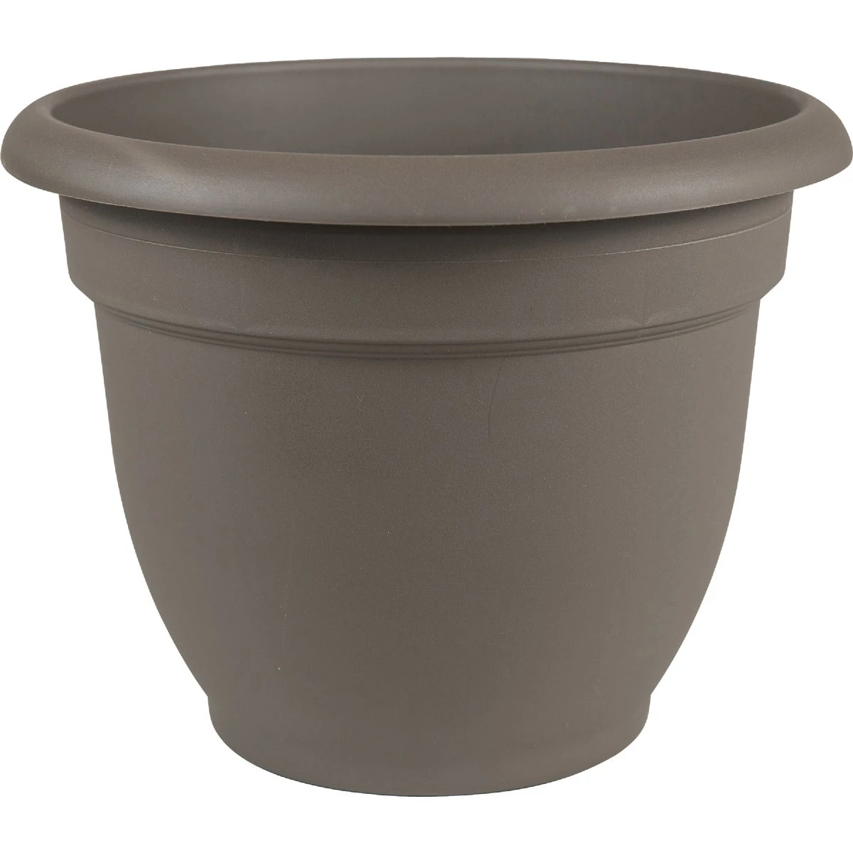 Ariana Planter, Self-Watering, Charcoal Plastic, 12 In.