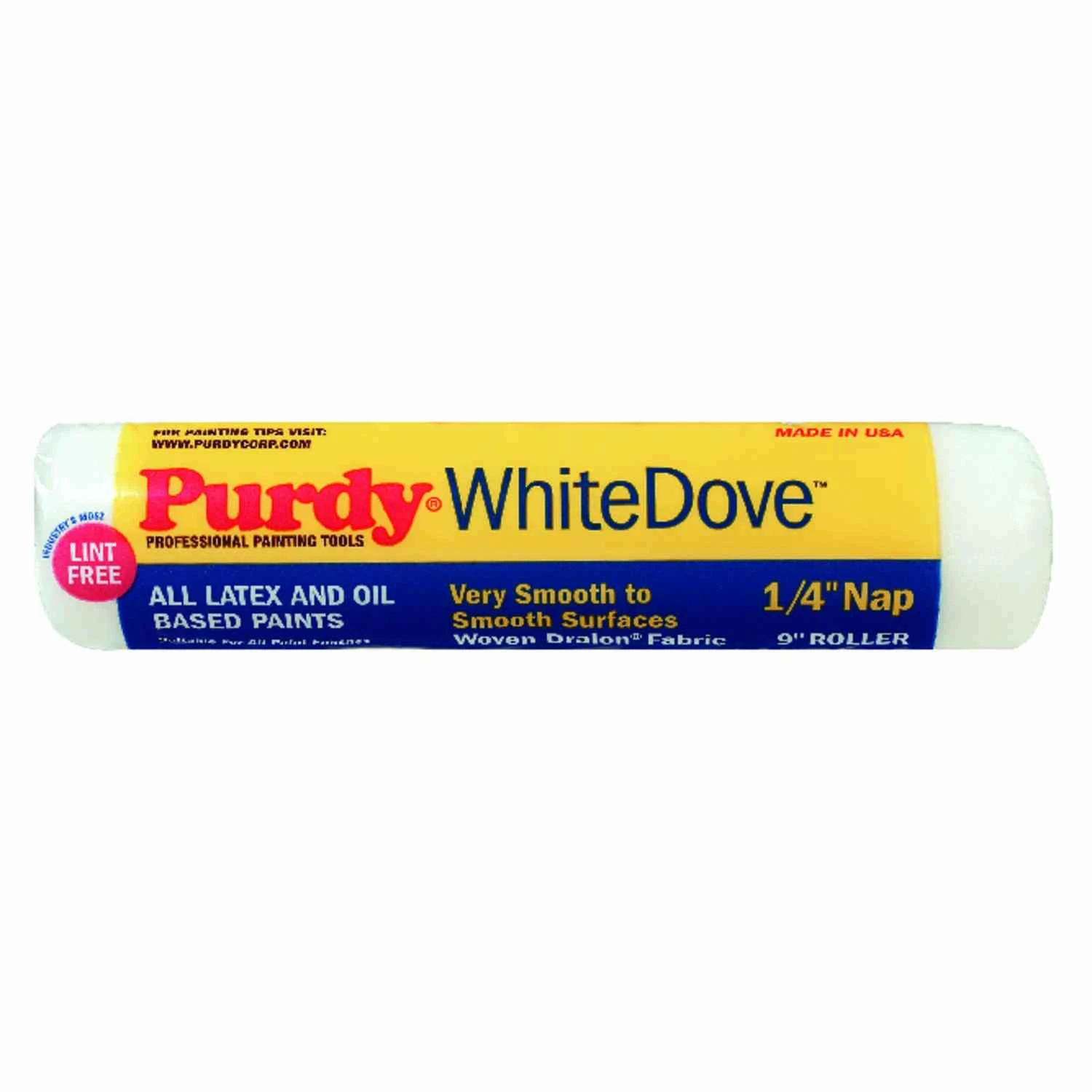 White Dove Paint Roller Cover, 9 x 1/4 In. Nap