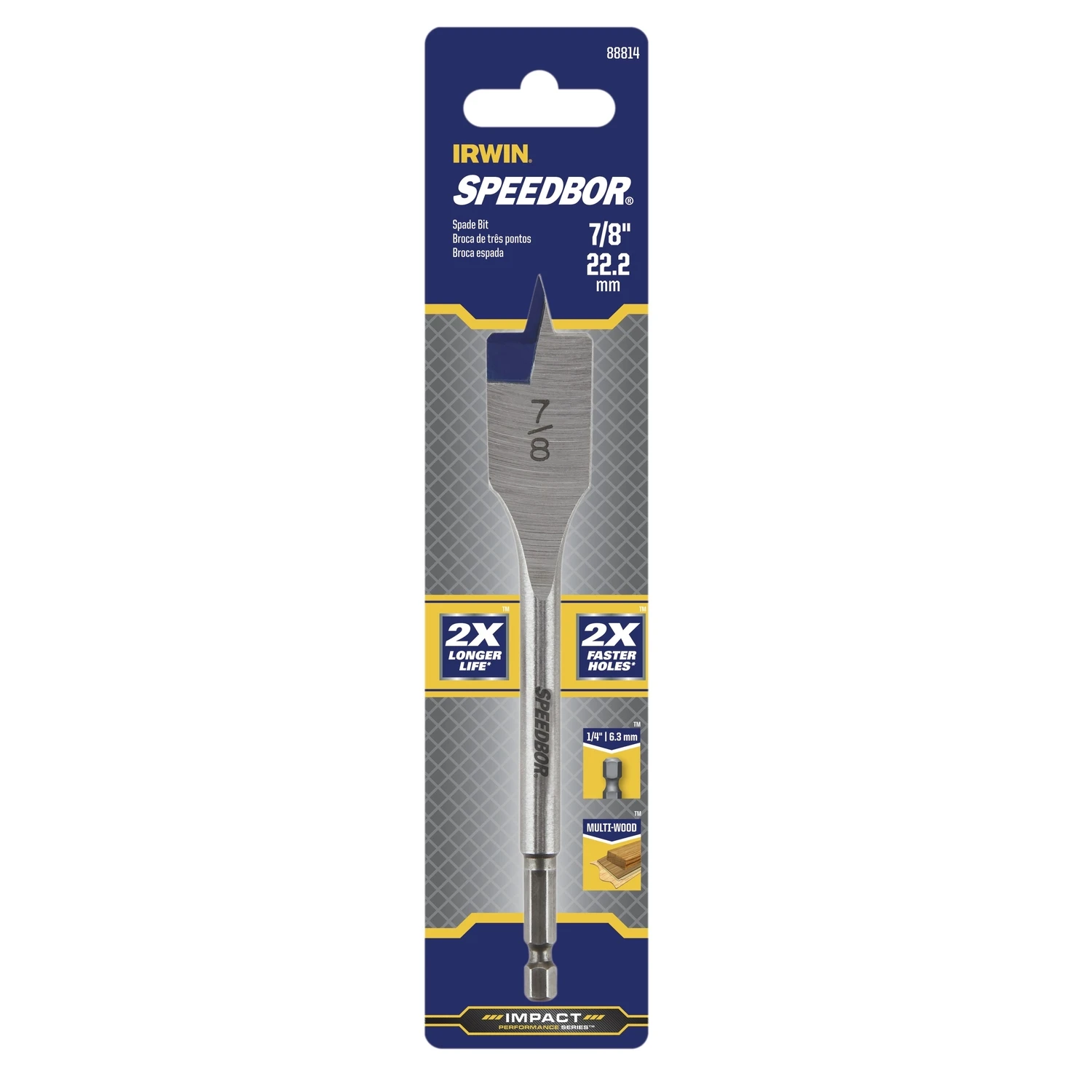 Speedbor Spade Drill Bit, 7/8 In.