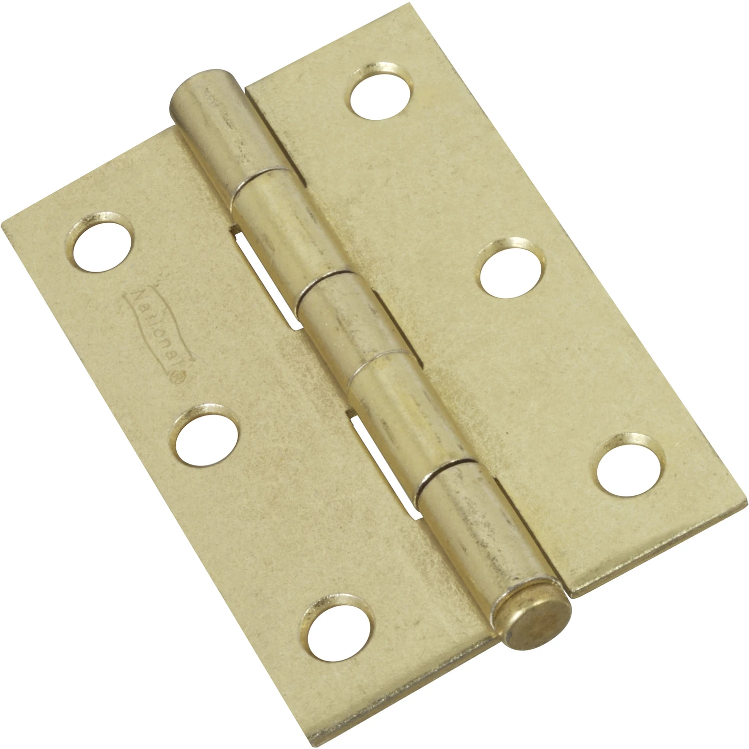 2-Pk., 3 x 2 In. Narrow Hinges, Light-Duty, Dull Brass