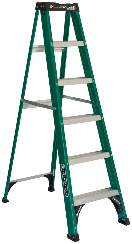 6-Ft. Step Ladder, Fiberglass, Type II, 225-Lb. Duty Rating