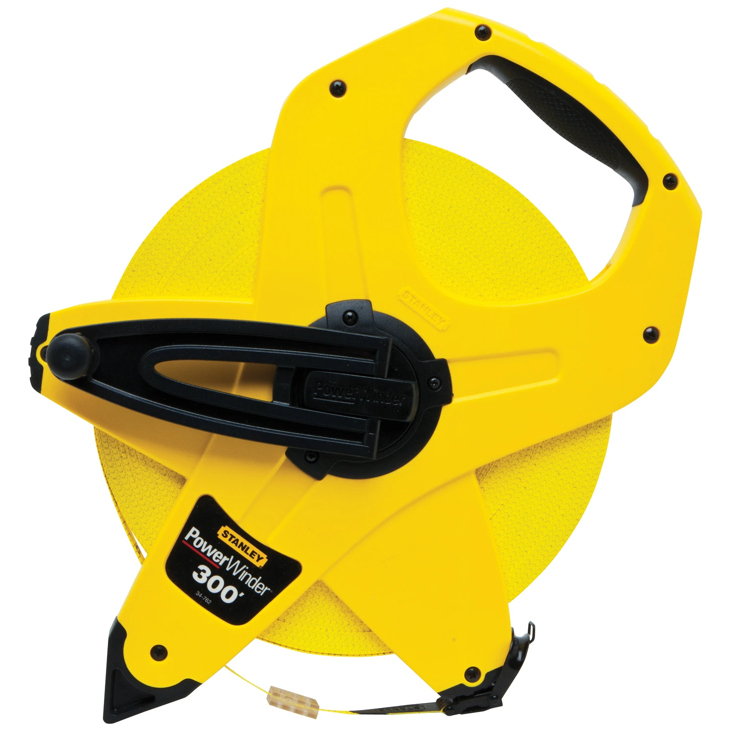 Powerwinder Tape Measure, 3:1 Gear Ratio, Fiberglass, 300 Ft.
