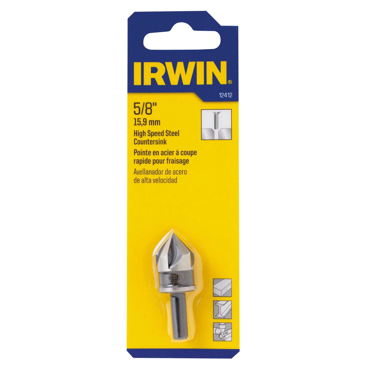 Countersink Drill Bit, Black Oxide, 5/8-In.