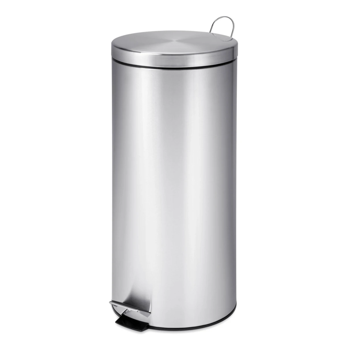 30 Liter Round Stainless Steel Step-on Wastebasket With Inner Bucket