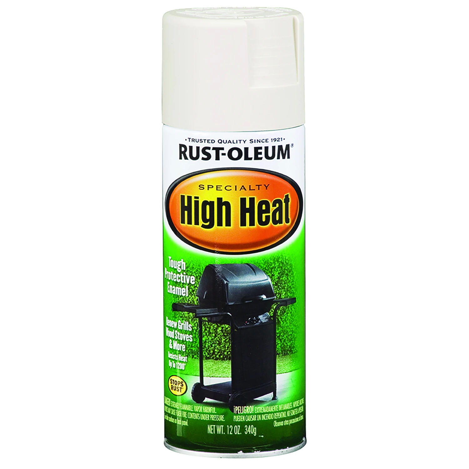 High-Heat Spray Paint, Flat White, 12 oz.